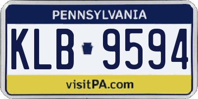 PA license plate KLB9594