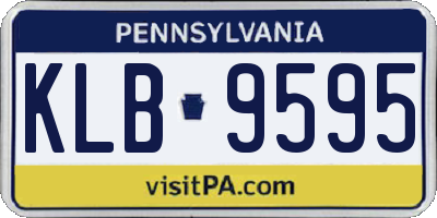 PA license plate KLB9595