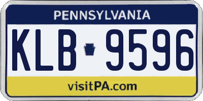 PA license plate KLB9596
