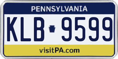 PA license plate KLB9599
