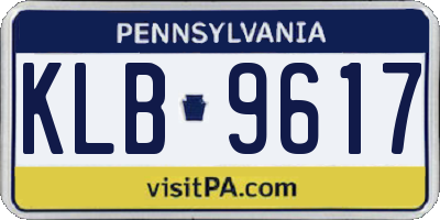 PA license plate KLB9617