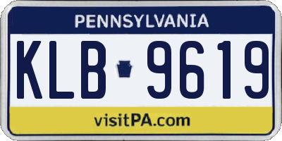 PA license plate KLB9619
