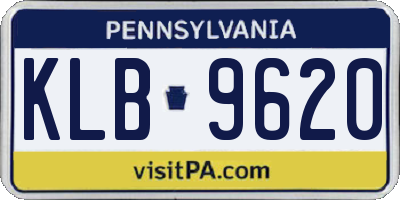 PA license plate KLB9620