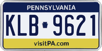 PA license plate KLB9621