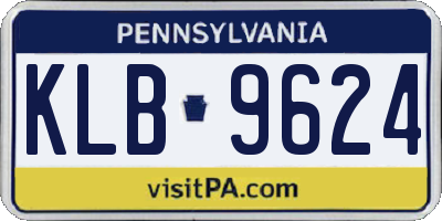 PA license plate KLB9624