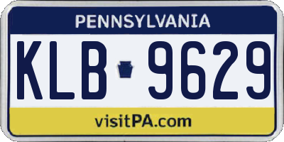 PA license plate KLB9629