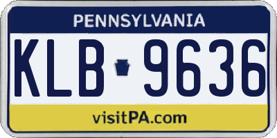 PA license plate KLB9636