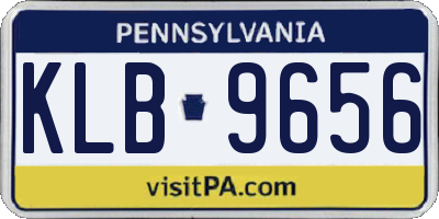 PA license plate KLB9656