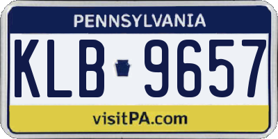 PA license plate KLB9657