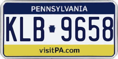 PA license plate KLB9658