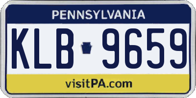 PA license plate KLB9659
