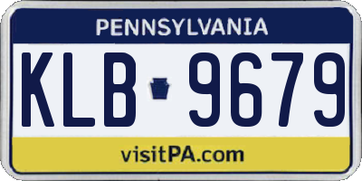 PA license plate KLB9679