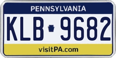 PA license plate KLB9682