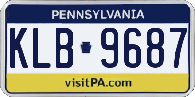 PA license plate KLB9687