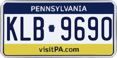 PA license plate KLB9690