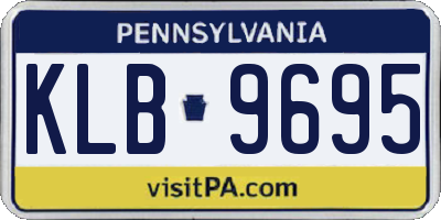 PA license plate KLB9695
