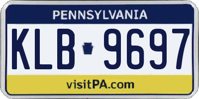 PA license plate KLB9697