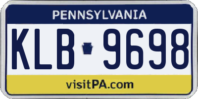 PA license plate KLB9698