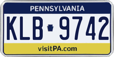 PA license plate KLB9742