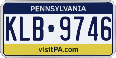 PA license plate KLB9746