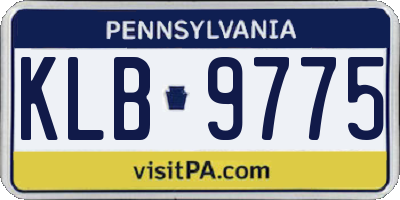 PA license plate KLB9775