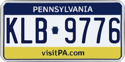 PA license plate KLB9776