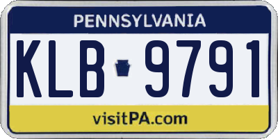 PA license plate KLB9791