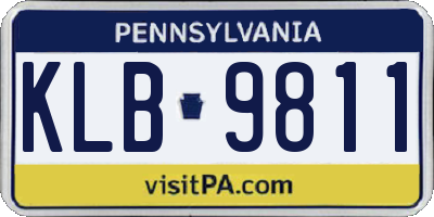 PA license plate KLB9811