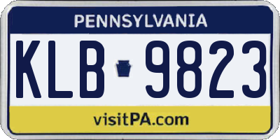 PA license plate KLB9823