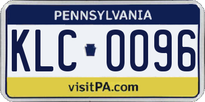 PA license plate KLC0096