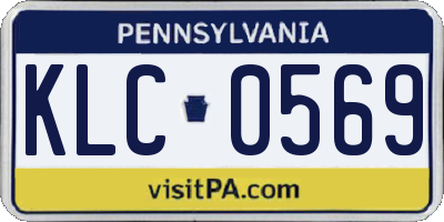 PA license plate KLC0569