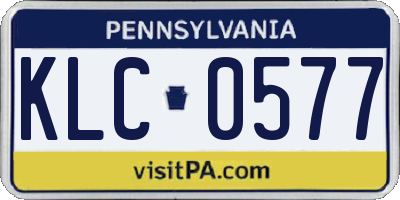 PA license plate KLC0577