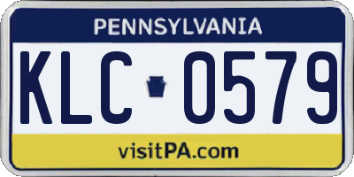 PA license plate KLC0579