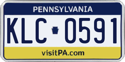 PA license plate KLC0591
