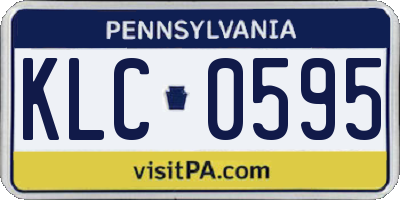 PA license plate KLC0595