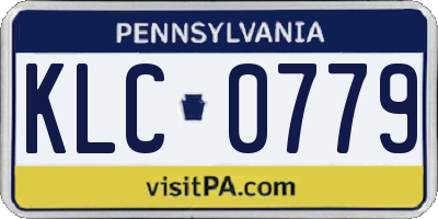 PA license plate KLC0779