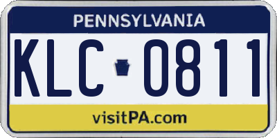 PA license plate KLC0811