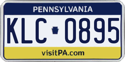 PA license plate KLC0895