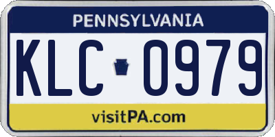 PA license plate KLC0979