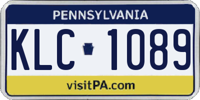 PA license plate KLC1089
