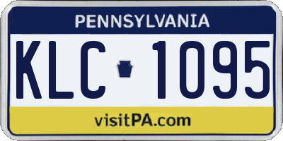PA license plate KLC1095