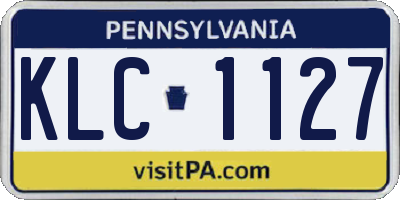 PA license plate KLC1127