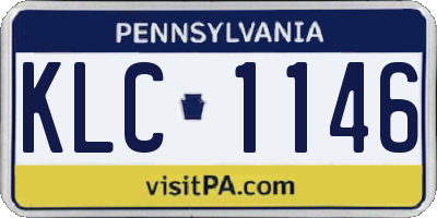PA license plate KLC1146