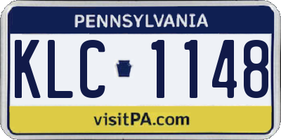 PA license plate KLC1148