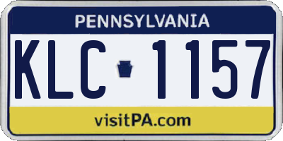 PA license plate KLC1157