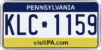 PA license plate KLC1159