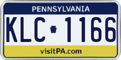 PA license plate KLC1166