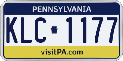 PA license plate KLC1177