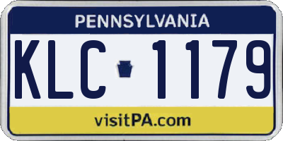PA license plate KLC1179