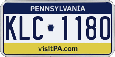PA license plate KLC1180